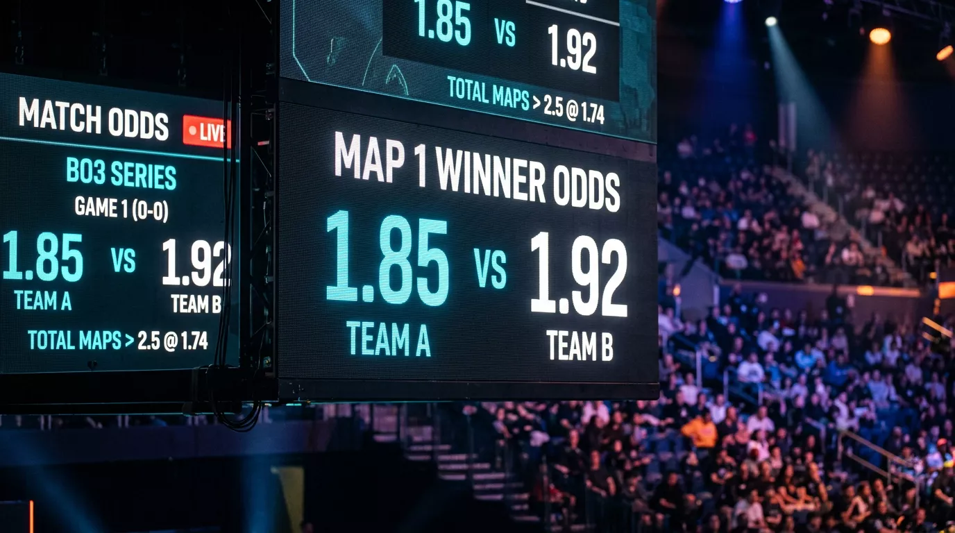 Comparativa de cuotas de Dota 2 entre operadores con variaciones de probabilidad implícita