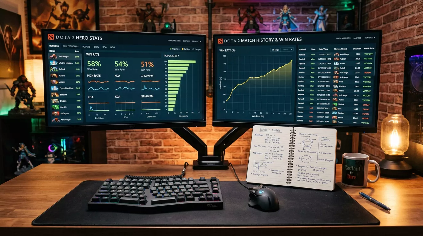 Plataformas de análisis de datos de Dota 2 como Dotabuff y OpenDota usadas para apuestas