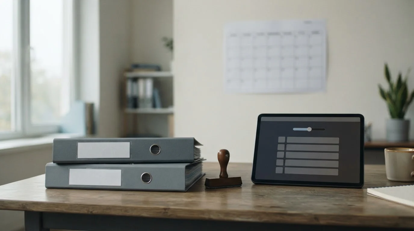 Documentación regulatoria junto a un control de límite de depósito en pantalla