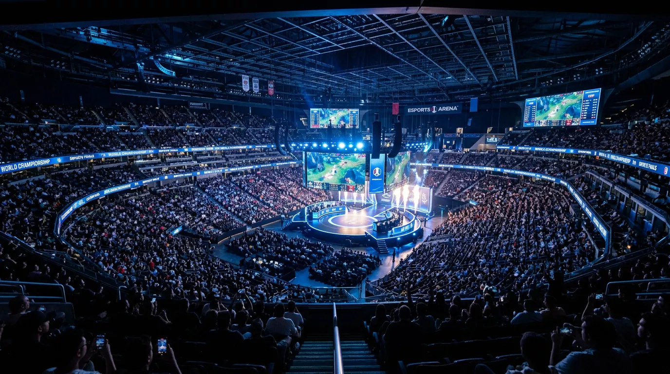 Gráfico del mercado global de apuestas en esports con cuota de Dota 2 y proyecciones de crecimiento