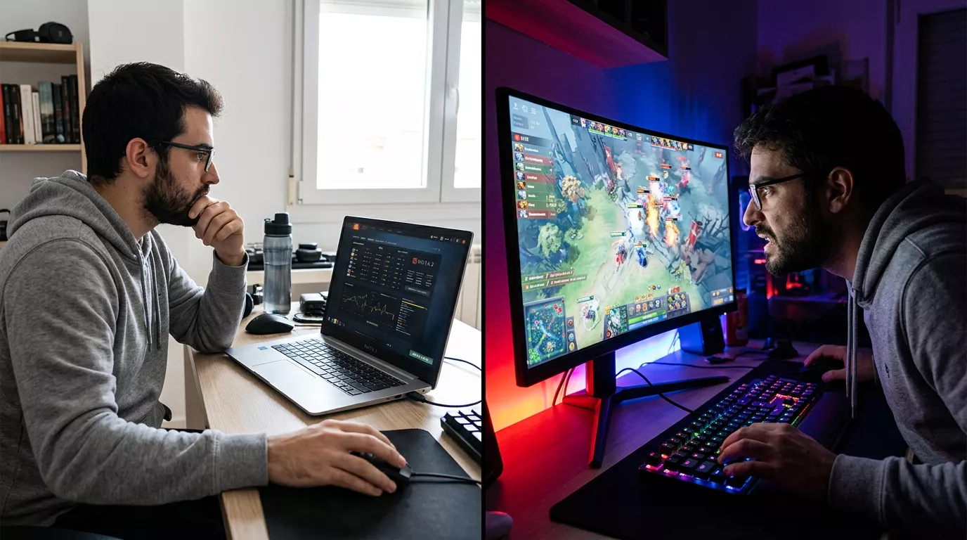 Comparativa visual entre apuestas pre-match y en vivo en Dota 2 con ventajas de cada modalidad